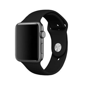 Black 42mm Apple Watch Silicon Band - Size S/M
